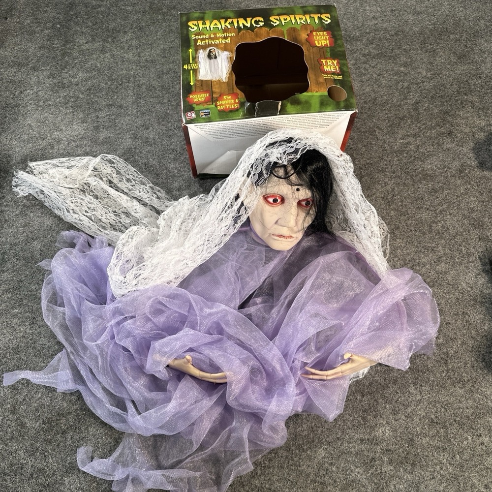 Shaking Spirit Donna The Dead Halloween Gemmy Halloween Prop Rare Tested